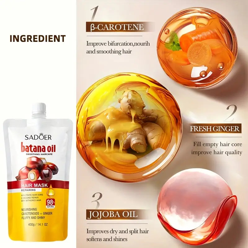 Sadoer Batana Oil Smoothing Hair Mask Repair, Nourish & Shine | 400g