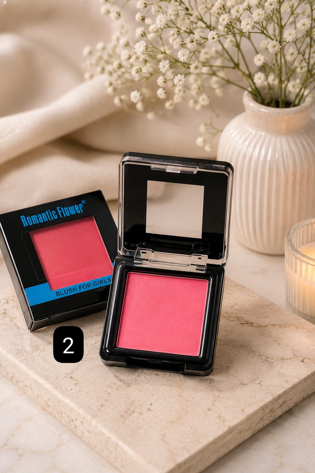 Romantic Flower Blush Blusher– Pigmented Powder Blush