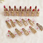 3Q Beauty Matte Lipstick Set – 12 Shades (Gold Edition)