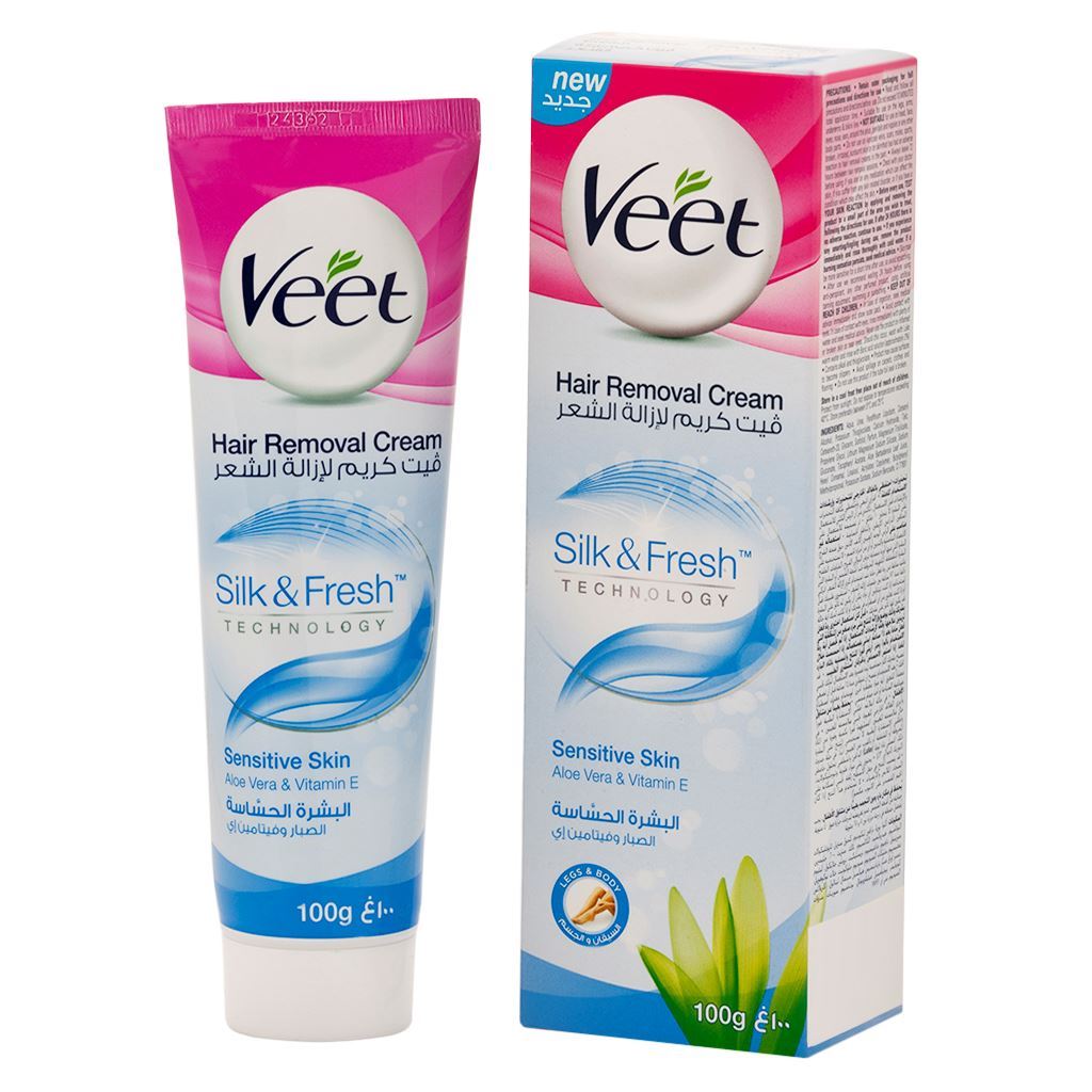 Veet Silk & Fresh Hair Removal Cream – Sensitive Skin (Aloe Vera & Vitamin E) set of 5