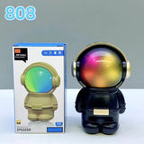 808 Astronaut Wireless Bluetooth Speaker – RGB LED | 5W Bass | TF Card | USB(Random Colors)