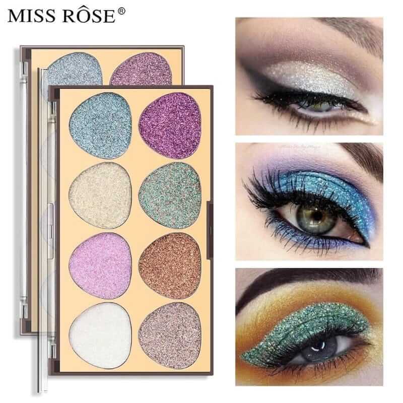 MISS ROSE 8 Colors Glitter Eyeshadow Palette (NEW) – Fife Store