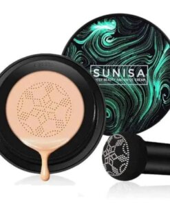 Sunisa Waterproof CC Foundation Full Coverage BB Cream with Cushion puff