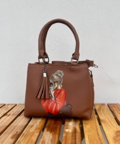 Coffee Girl Stylish Ladies Bag with three pockets
