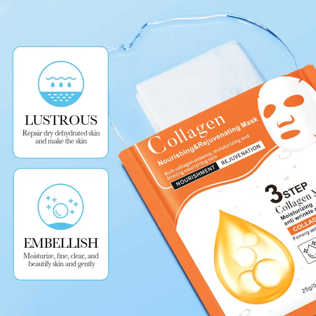 BIOAQUA 3steps Facial Mask ( Lotion essence, Cleanser, facial Sheet mask ) pack of 10 - Image 5