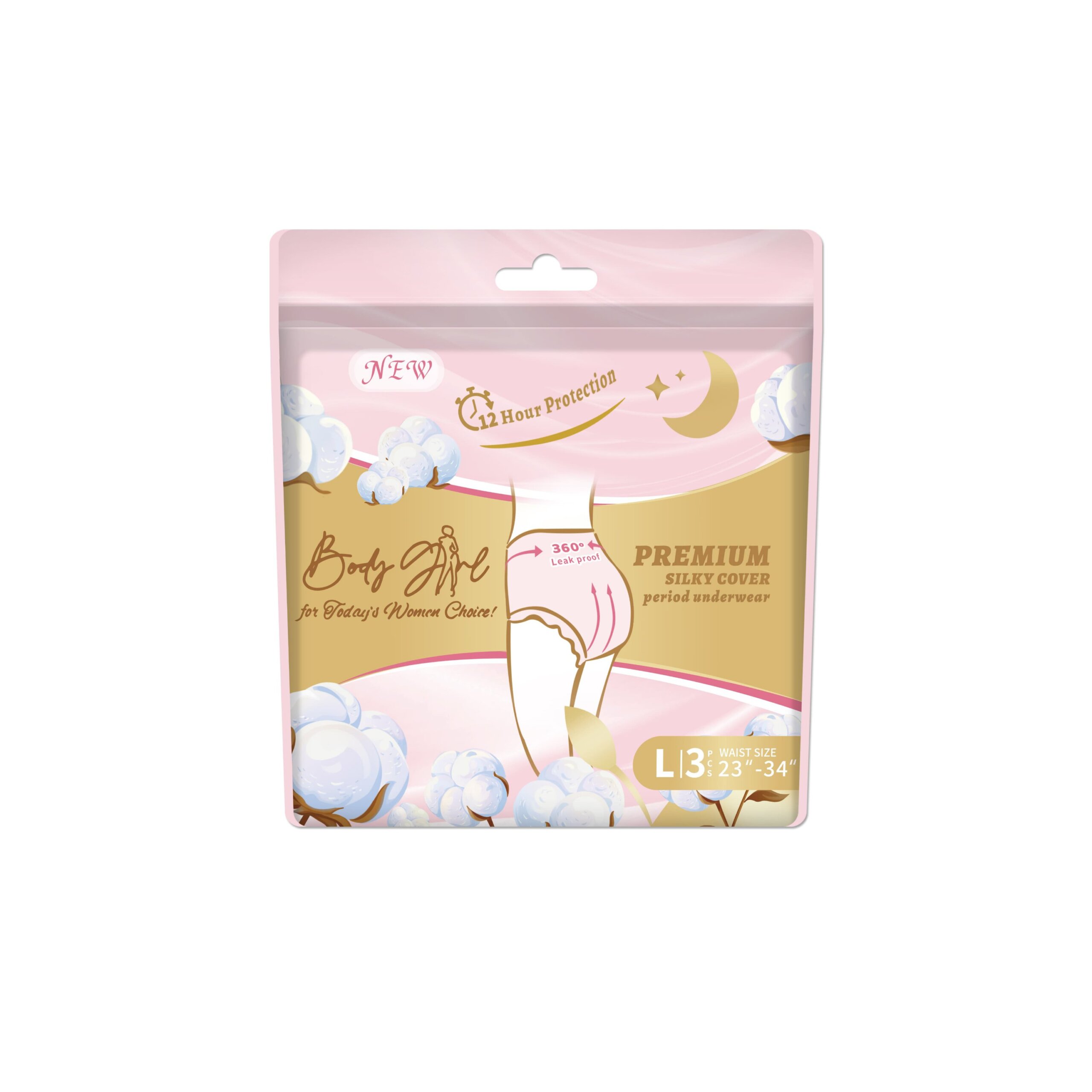 NEW Premium Silky Cover Period Underwear Penties 12 hours protection pack of 3