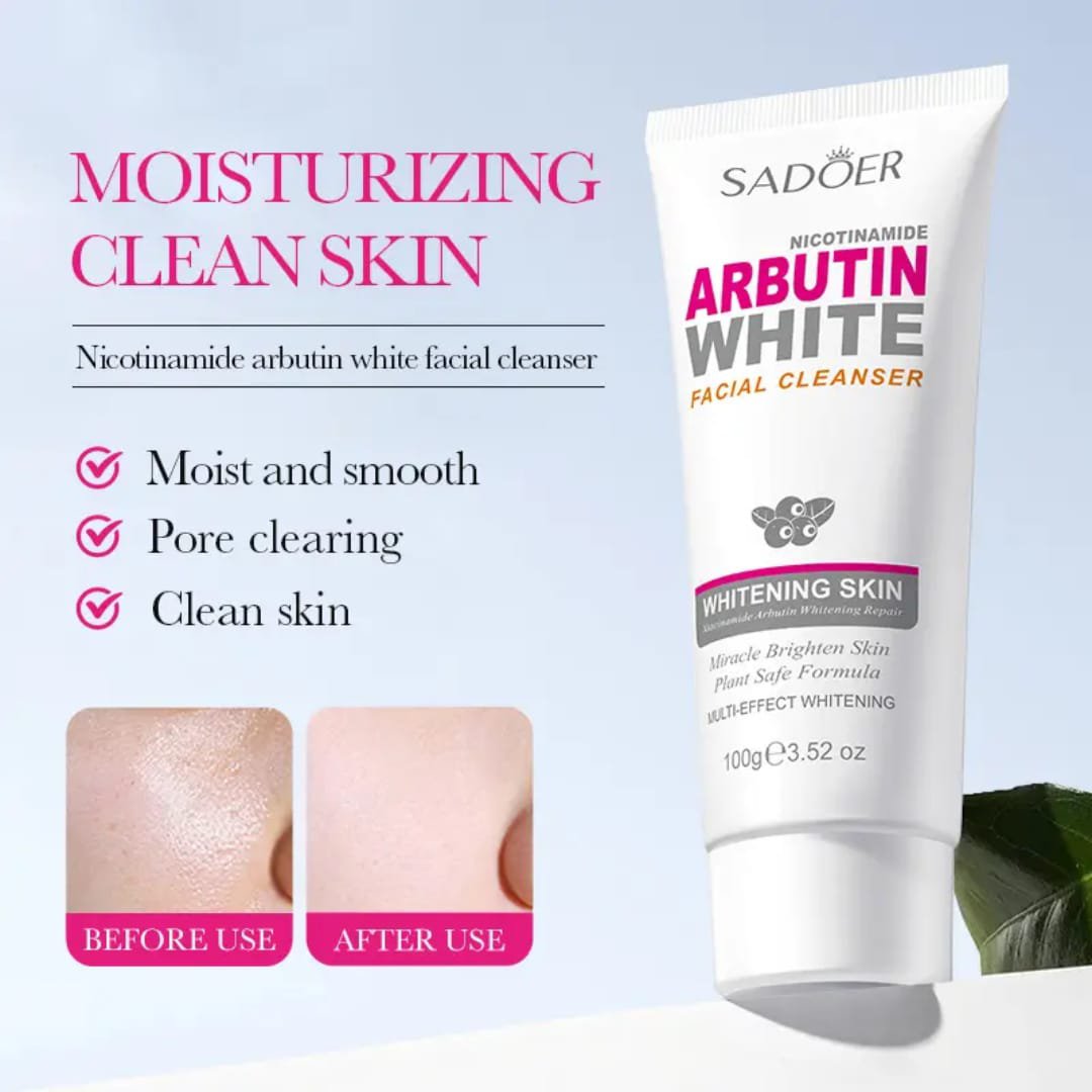 Sadoer Arbutin White Facial Cleanser 100g - Image 7