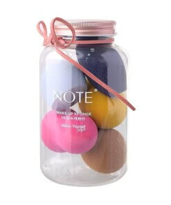 Note Make Up Beauty Blender Sponge set in a Gift Clear jar 4pcs