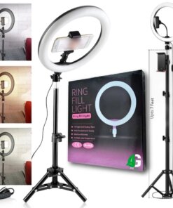 26cm Selfie LED Ring Fill Light with 7ft Tripod Mobile Stand Best for Live Streaming and Contact Creation