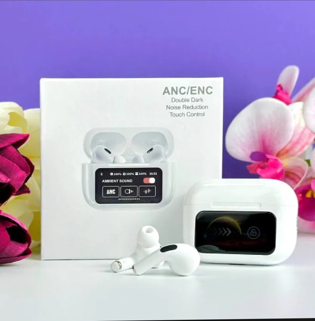 Pro 2 with Display ANC/ENC Double Dark Noise Reduction Touch Control Air Buds