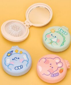 Kids Folding Soft Hair Brush with Mirror