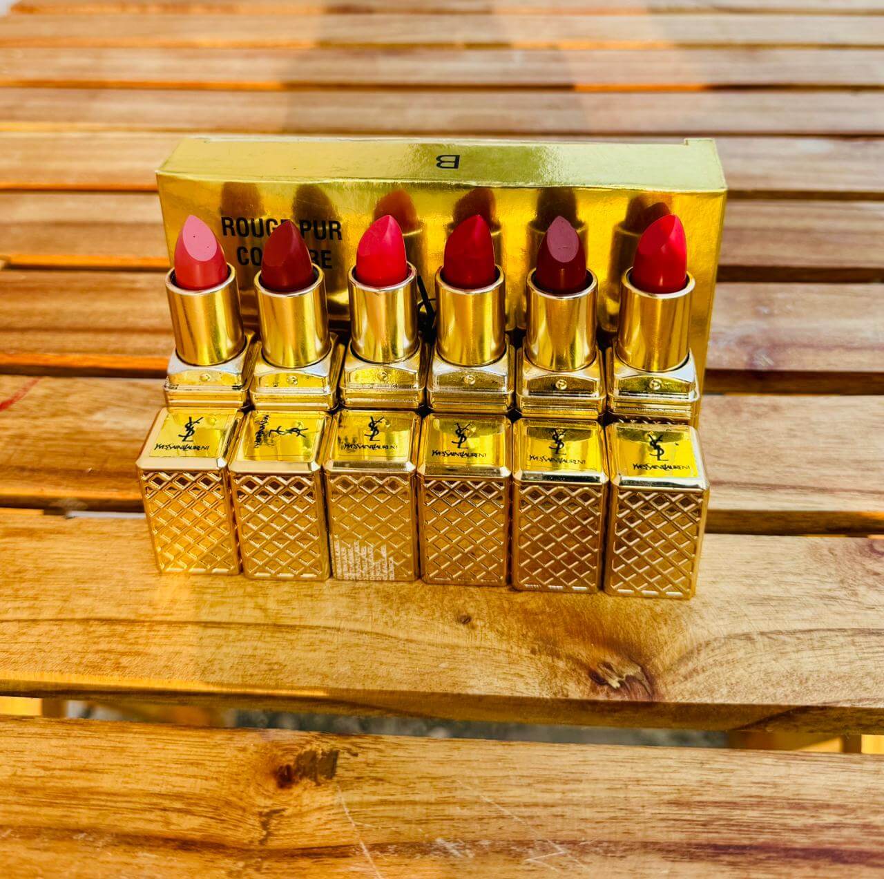 YSL Saint Laurent Stain Smooth Matte Lipstick Set Of 6
