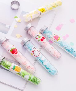 Cute Mini Scented Flowers Paper Soap Slices Bottle