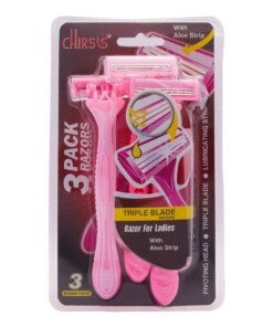 CHIRS’S 3 Pack Triple Blade Razors for Ladies with Aloe Strip
