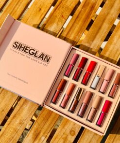 Siheglane Matte and Shine Lipgloss eyeshadow Highlighter Set Of 12