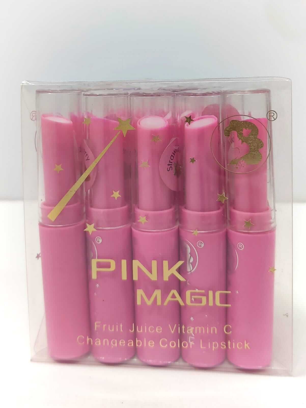 PINK MAGIC Fruit Jucie Vitamin C Color Lip Balm Pack of 15pcs
