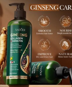 SADOER Ginseng Collagen Smoothing and Nourishing With Herbal Essence 4in1 Hair Shampoo 500ml
